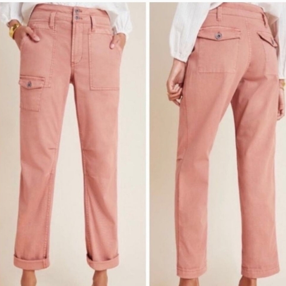 Anthropologie Pants - NEW Anthropologie The Wanderer cargo pants in a dusty pink/mauve color Size 26